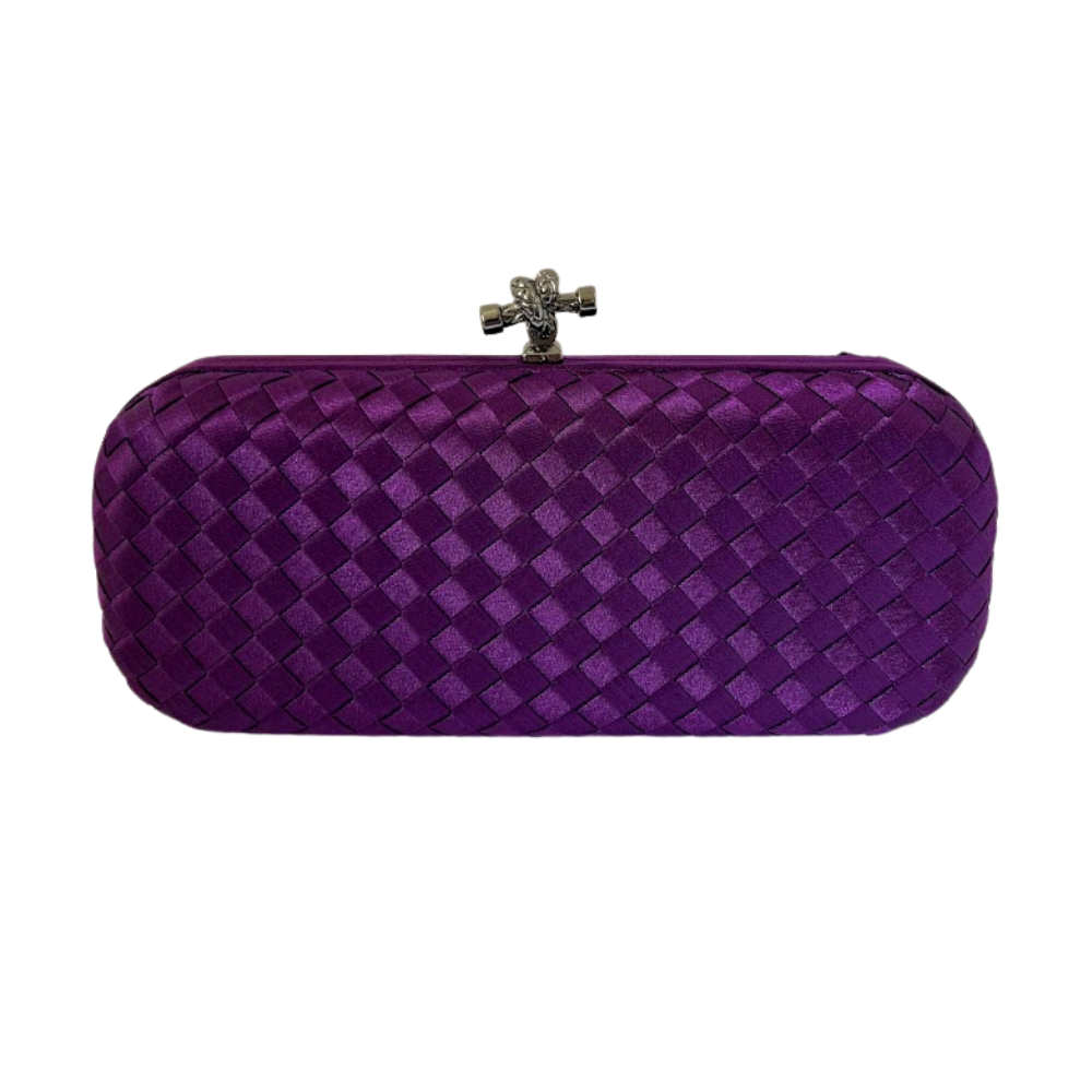 Clutch Tressê Cetim Inspired Grande Roxo