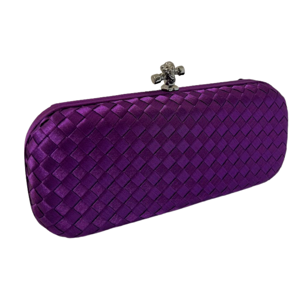 Clutch Tressê Cetim Inspired Grande Roxo