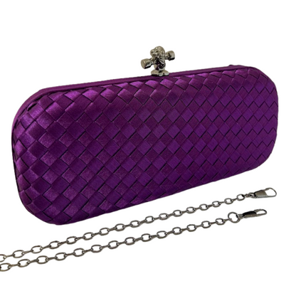 Clutch Tressê Cetim Inspired Grande Roxo