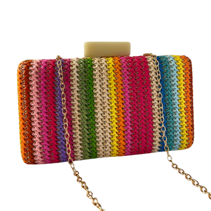 Bolsa Clutch Festa Palha Cores