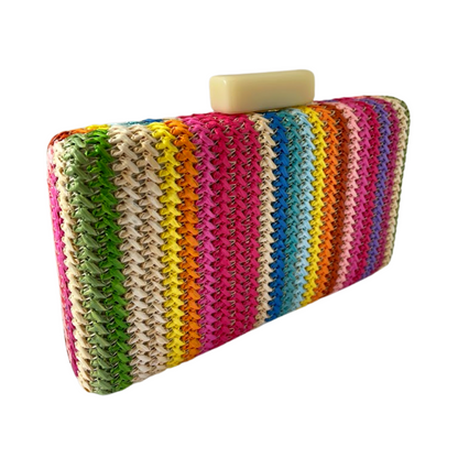 Bolsa Clutch Festa Palha Cores