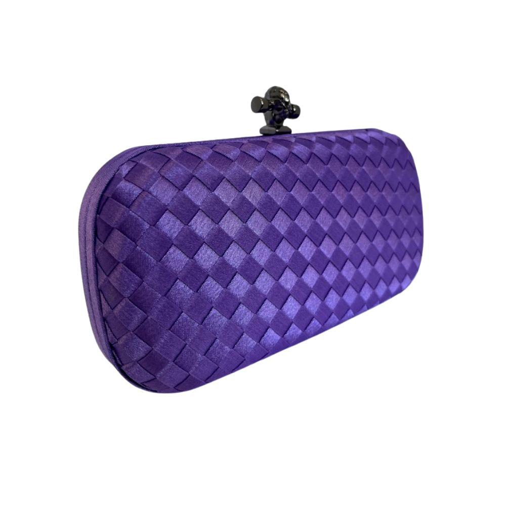 Clutch Tressê Cetim Inspired Pequena Violeta