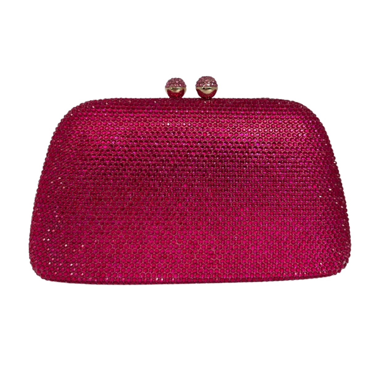 Bolsa de Festa Clutch Cristais Pedraria Rosa Escuro