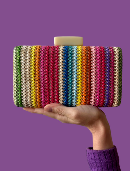 Bolsa Clutch Festa Palha Cores