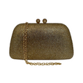 Bolsa de Festa Clutch Cristais Pedraria Dourada
