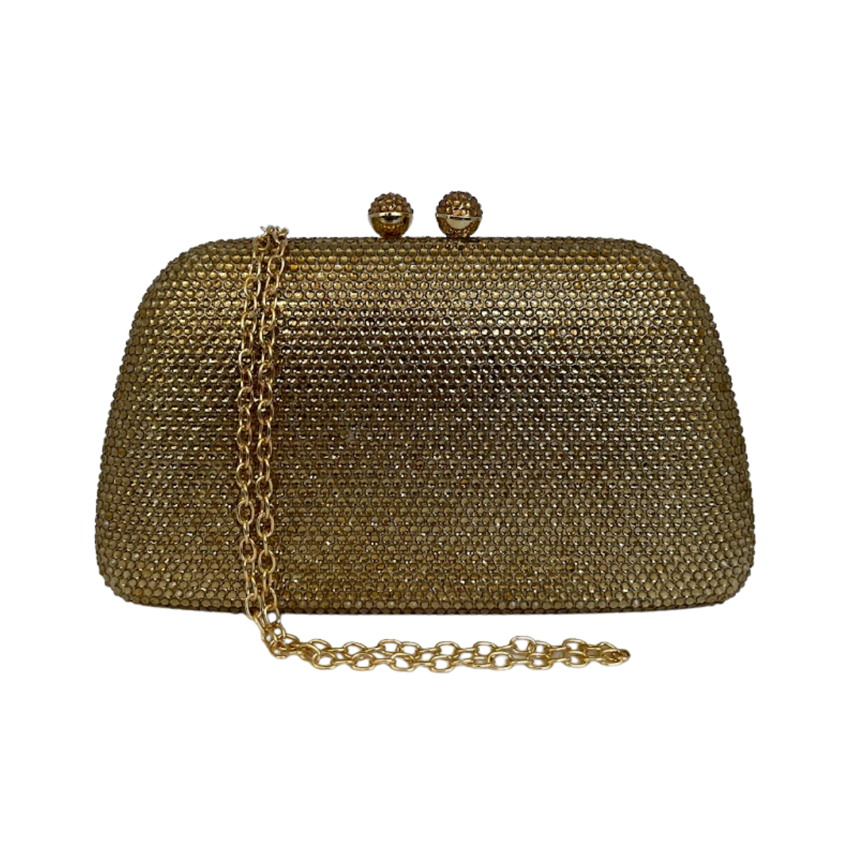 Bolsa de Festa Clutch Cristais Pedraria Dourada