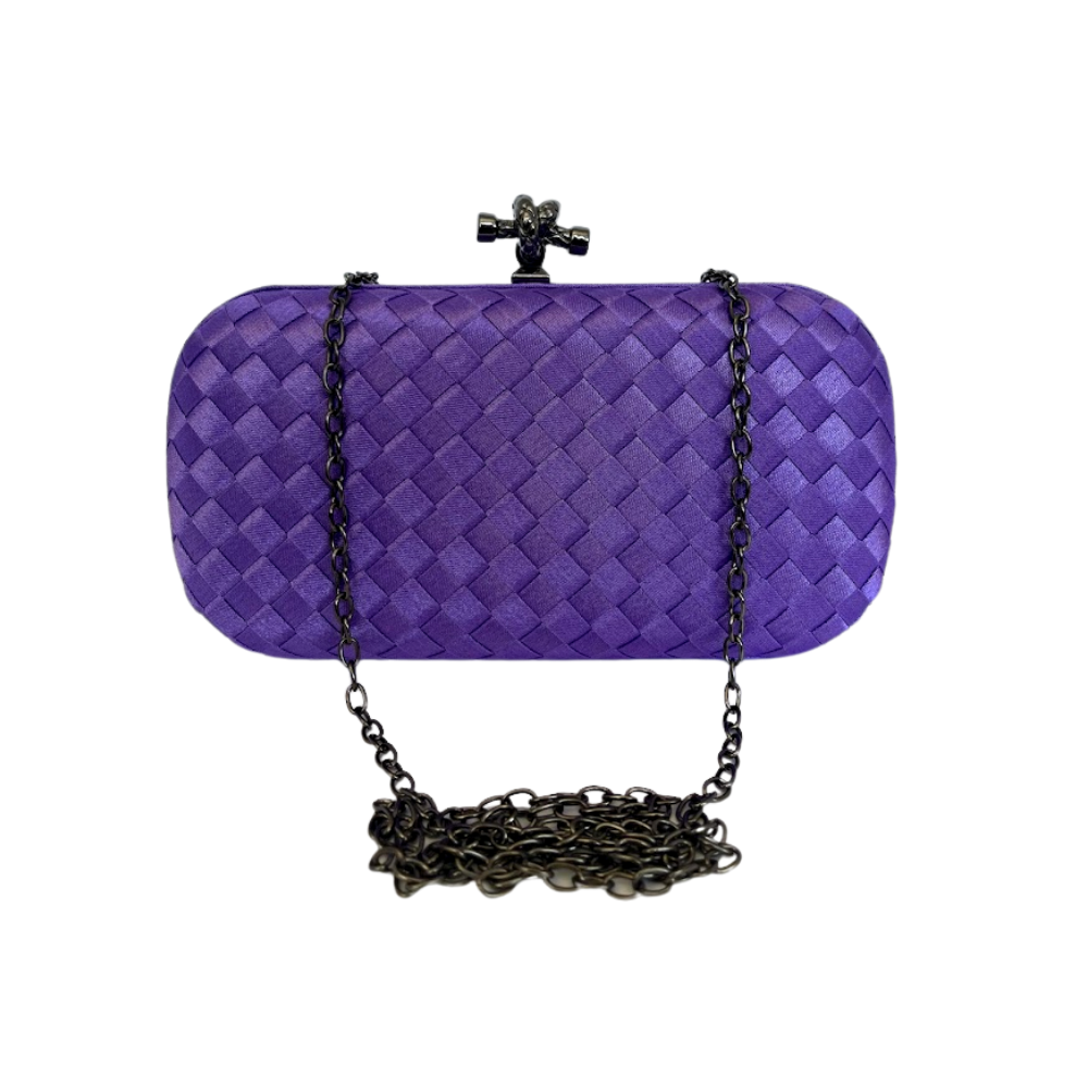 Clutch Tressê Cetim Inspired Pequena Violeta