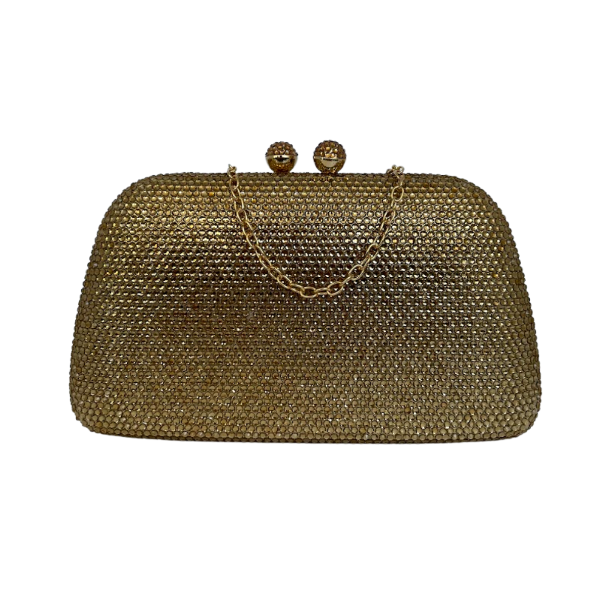 Bolsa de Festa Clutch Cristais Pedraria Dourada
