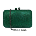 Bolsa de Festa Clutch Pedraria Verde Retangular