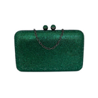 Bolsa de Festa Clutch Pedraria Verde Retangular
