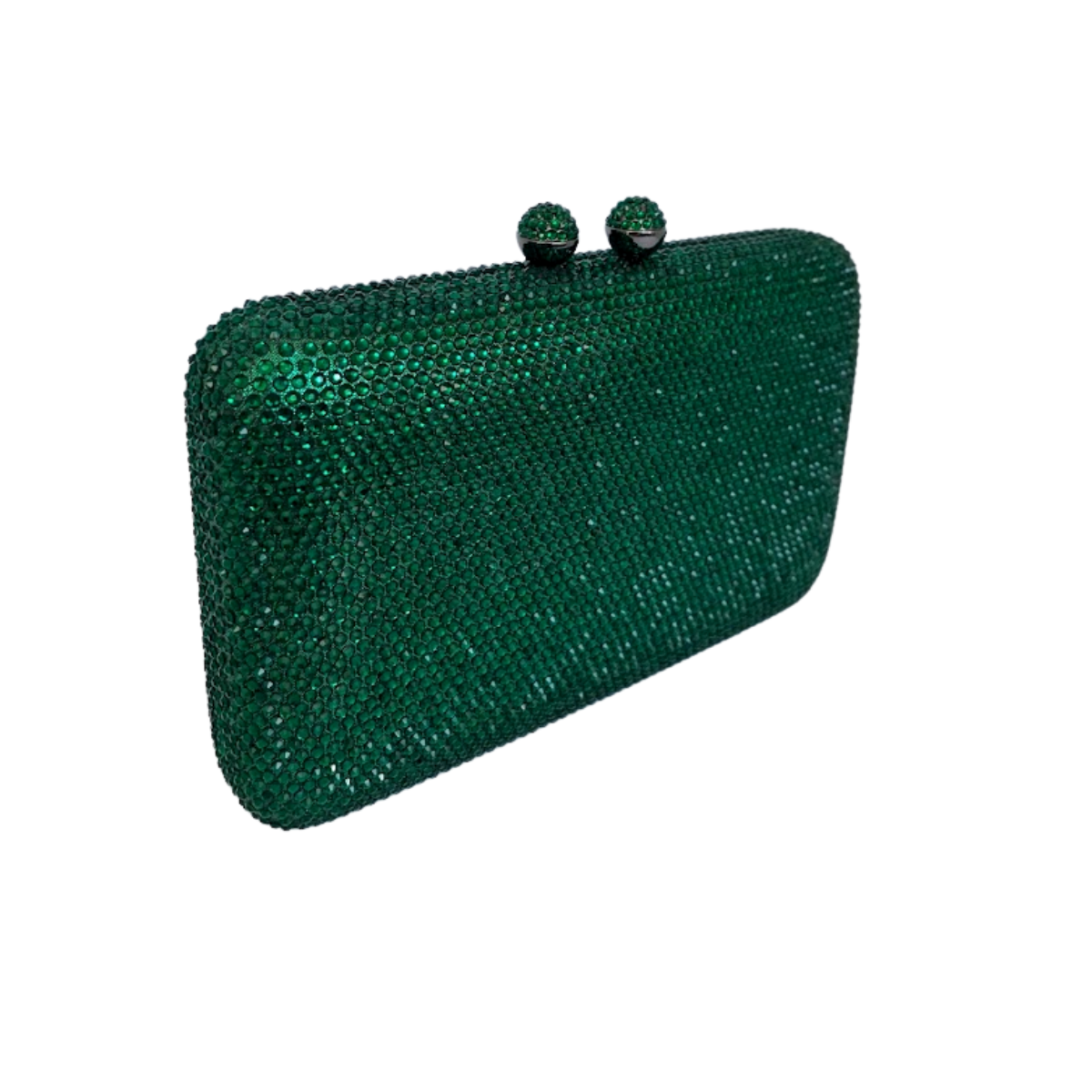 Bolsa de Festa Clutch Pedraria Verde Retangular