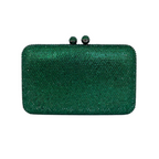 Bolsa de Festa Clutch Pedraria Verde Retangular