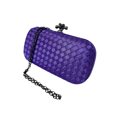 Clutch Tressê Cetim Inspired Pequena Violeta