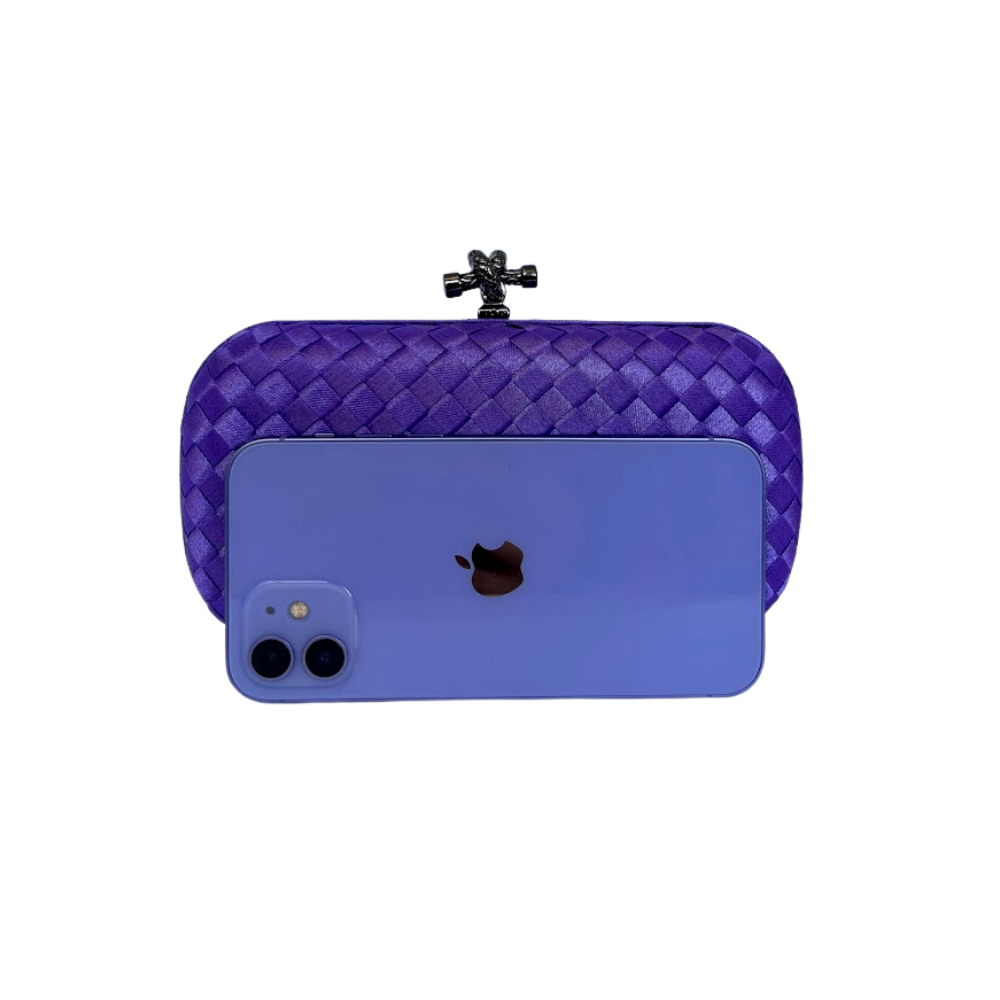 Clutch Tressê Cetim Inspired Pequena Violeta