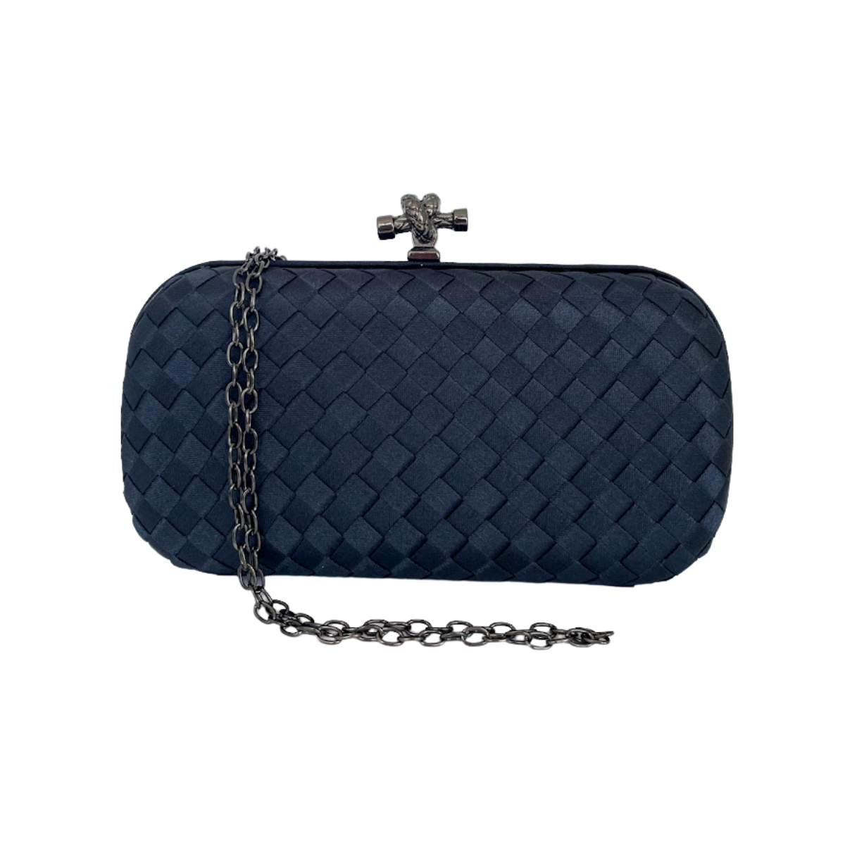 Clutch Tressê Cetim Inspired Pequena Azul Marinho