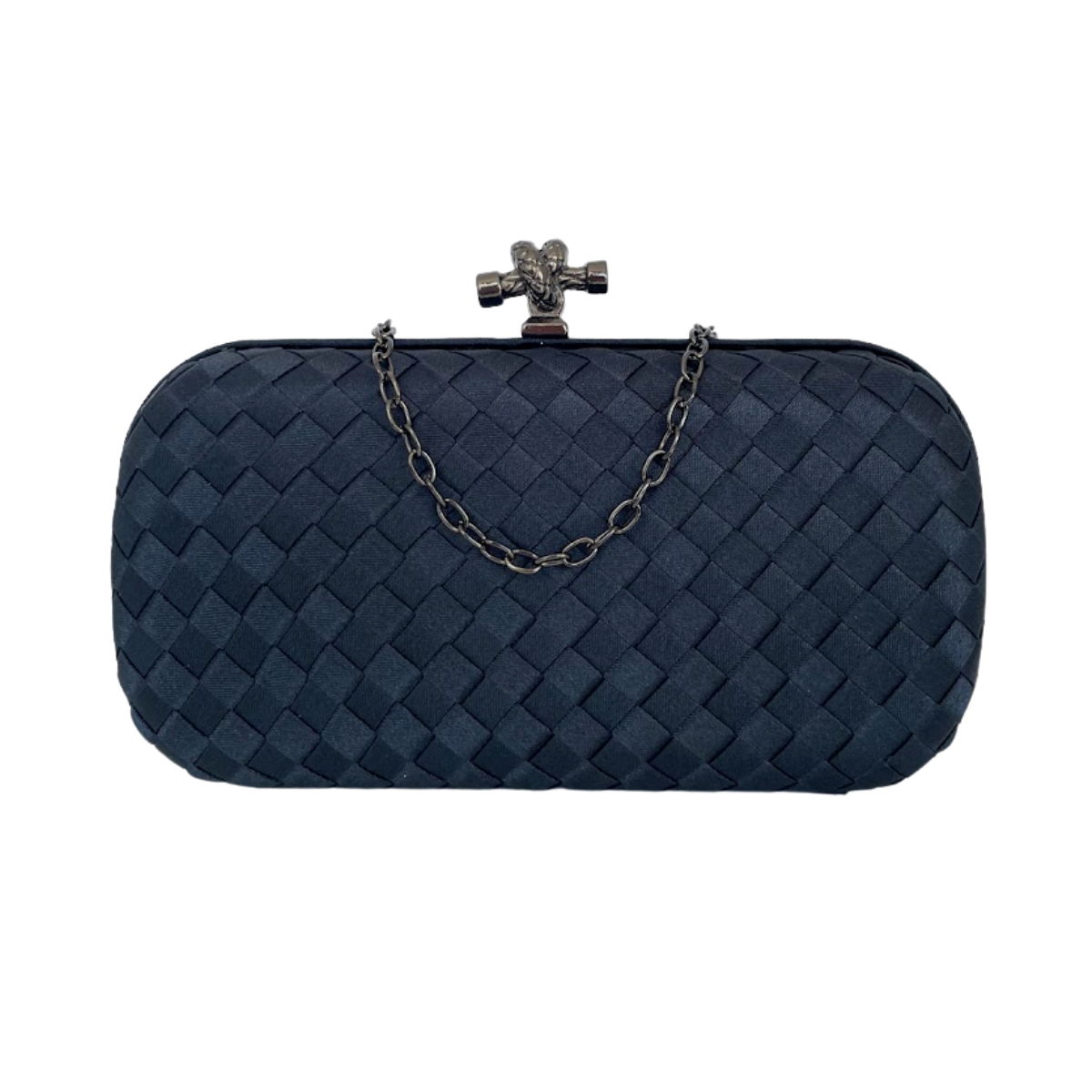 Clutch Tressê Cetim Inspired Pequena Azul Marinho