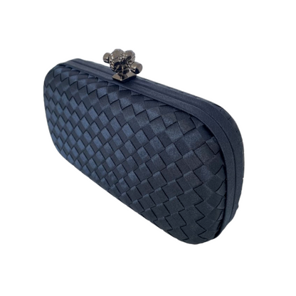 Clutch Tressê Cetim Inspired Pequena Azul Marinho