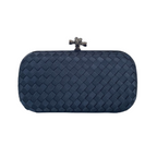 Clutch Tressê Cetim Inspired Pequena Azul Marinho