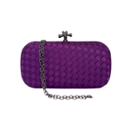 Clutch Tressê Cetim Inspired Pequena Roxa