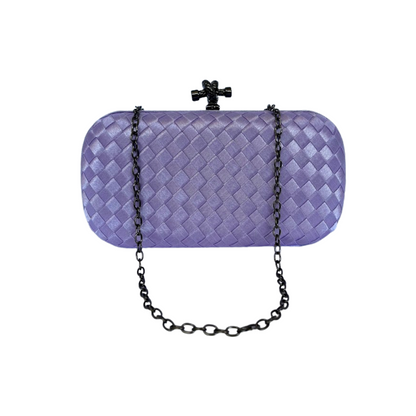 Clutch Tressê Cetim Inspired Pequena Violeta